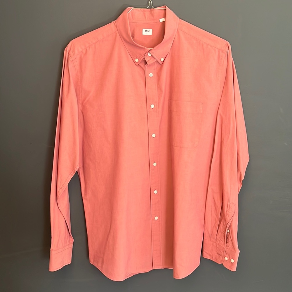 Uniqlo size L pink dress shirt
